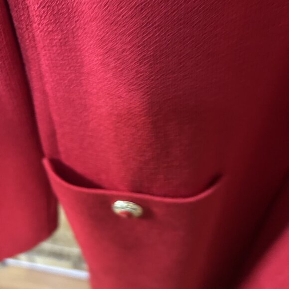 St. John Collection Red Santana Knit Tunic Sweater Wool Dress Size 8 - Picture 5 of 9